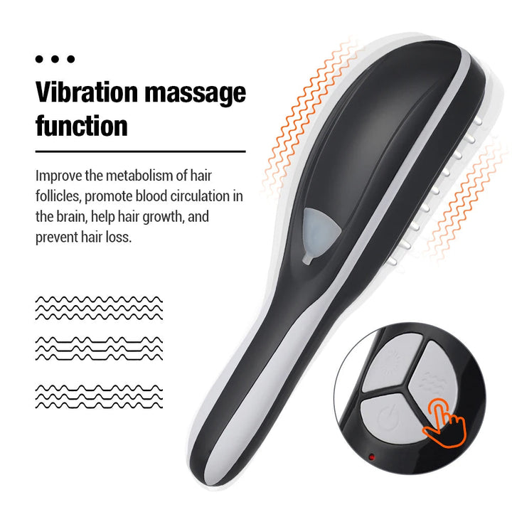 LED Electric Rechargeable Hair Growth Head Massager Brush